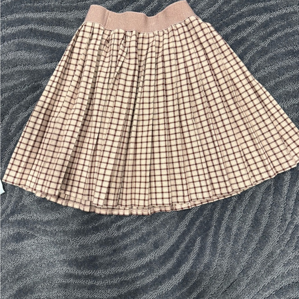 Lilou plaid a line girls pleated skirt